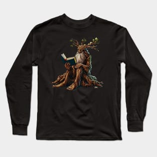 shepherd of trees reading book Long Sleeve T-Shirt